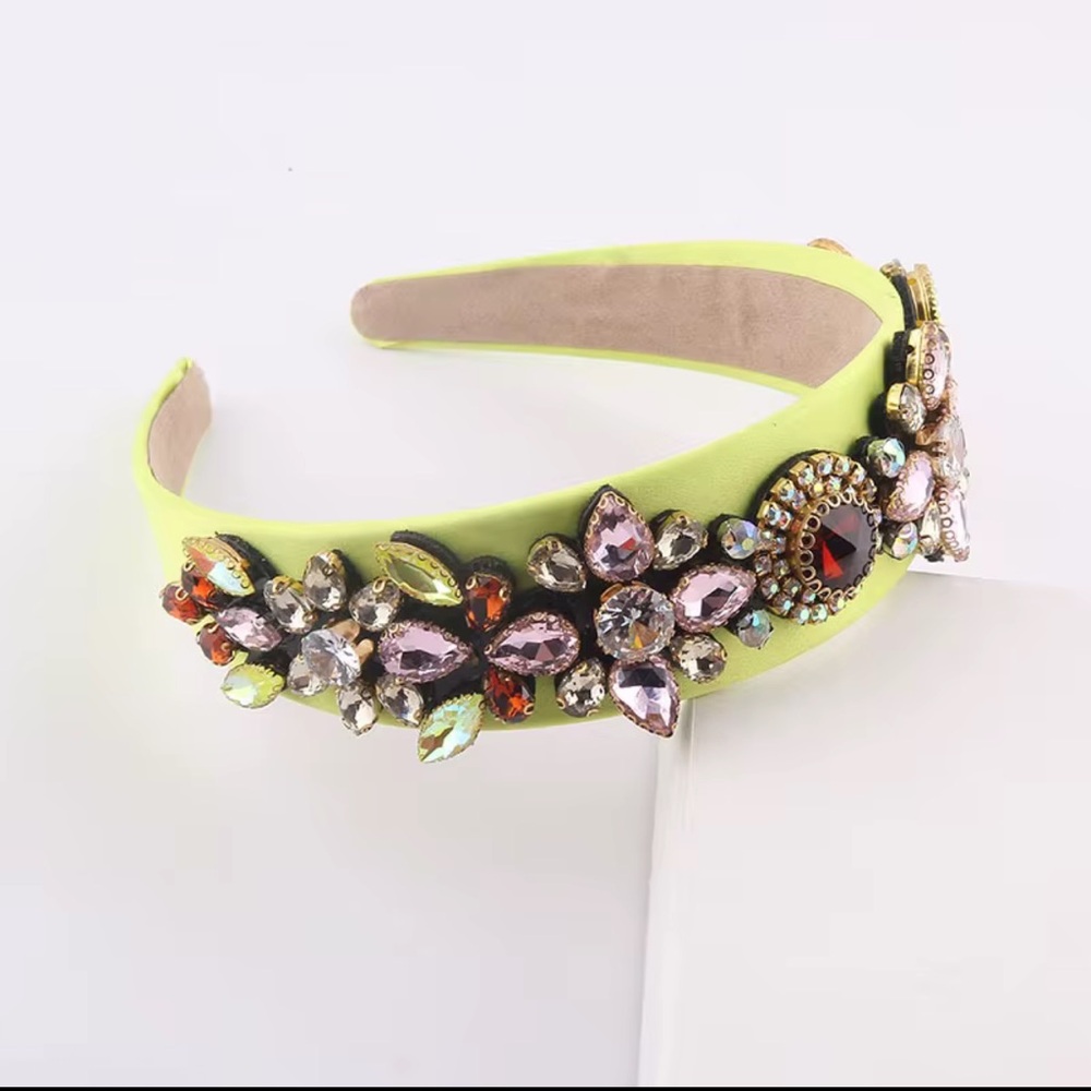 Embellished Lime Green Headband